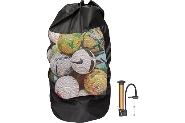 BRAMBLE Grand Sac de Ballon en Filet (110cm) - Oxford 420D Résistant, Étanche & Respirant - Sac de Transport & de Rangement pour 12-15 Balles