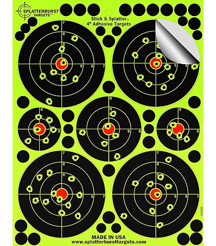 25 stuks Splatter Shooting Target 30,5 cm Zelfklevend papier doel