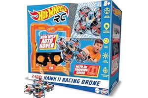 BLADEZ Hot Wheels Hawk 24 Racing Quad, Remote Control Drone, Flying Toy, Perform Stunts and Race, RC 2.4 GHz with lights, Crash Resistant, Licensed Toy Toyz