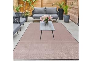 ARSUK Tapis Extérieur en Plastique, 180x120 cm Grand, Tapis pour Terrasse, Jardin, Plage, Camping, Balcon, Terrasse Bois, Cour, Véranda – Lavable, Portable, Confortable, Résistant et Anti-UV