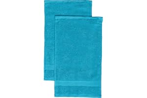 REDBEST Gästetuch 2er-Pack Chicago - saugstark, strapazierfähig, ideal für Reisen, Sport - türkis Größe 30x50 cm (weitere Farben)