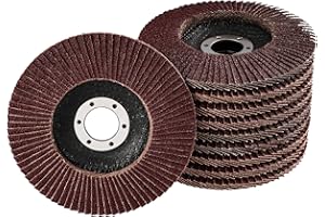 S&S-SHOP – Arandelas (10 unidades) – 125 mm de diámetro – Diferentes granulados a elegir), color marrón/estándar Compartimiento Discos/cepillo de lija (Platos/Compartimiento de lija, Korn 120, marrón, 10