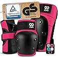 99FLIPS Adult Skate Pads - Knee, Elbow & Wrist Guards - Purple, Size M - Skateboard, Scooter & Inline Skating