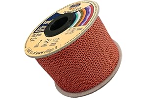 VILIGO Paracord 550 Corde en nylon idéale pour créer un bracelet, laisse ou collier, corde de camping pour tentes et randonnée (50 m, Amber)