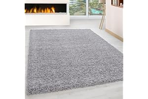‎MIOVANI Miovani Hochflor Teppich 300x400 cm Hellgrau - Besonders weicher Shaggy Teppich in vielen Farben & Größen für Dein gemütliches Zuhause - Teppich Wohnzimmer & Schlafzimmer