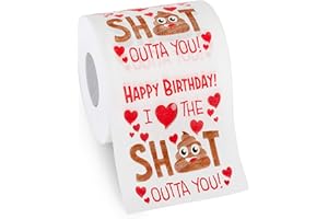 ALIZA PREMIUM PARTY SUPPLIES Regalos de Cumpleaños por Aliza | Rollo de Papel Higienico Divertido y Grande - papel baño mordaza - Excelente Regalo para Esposa, Esposo, Novio, Novia, Papá, Mamá - Decoración Ideal para Fiesta