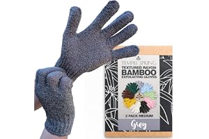 Exfolierande kroppshandskar av bambu, kroppssvamp, kroppsborste, naturlig duschsvamp med kroppsskrubb, exfolierande ansiktsha