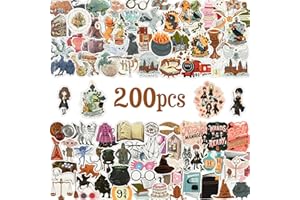 NIUMOWANG Adesivi Harry, 200pcs Stickers Harry, Accessori Compleanno Harry, Harry Potter Adesivi per Bambini, Adesivi Bambini, per Auto, Laptop, Skateboard, Bicicletta, per Bambini e Adulti