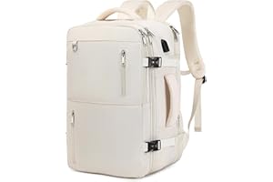 HDeye Plecak podróżny dla kobiet i mężczyzn, duży plecak podręczny, rozszerzalna torba podręczna, plecak na laptopa o przekątnej ekranu 17", do podróży, wędrówek na świeżym powietrzu