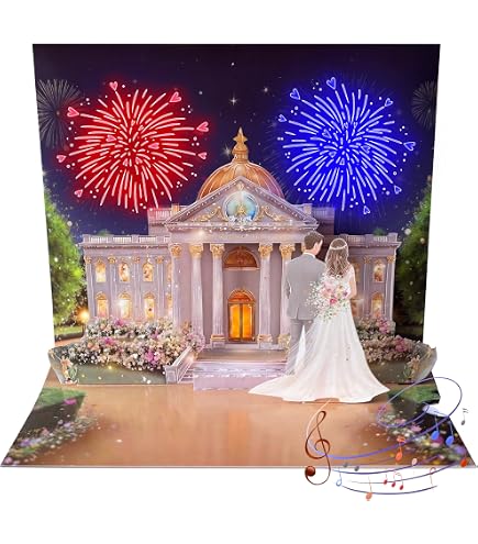 Depesche Biglietto Auguri 3D Matrimonio Con Musica E Luci - 'Love Is In The Air' Con Busta 15.5x15.5 Cm - 3