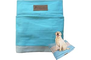 Ellie-Bo Medium Dog Bed Cover for 30-inch Dog Cage/Crate - Striped Blue/Grey