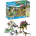 Playmobil 71523 Dinos: Research Camp with Dinos, thrilling explorer tour with the researchers, including walkie-talkie, microscope, and dino eggs, sustainable play sets suitable for children ages 4+