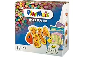 PLAYMAIS Loick Biowertstoff 160181 Little Sea - Juego de modelado para hacer mosaicos, diseño de mar , color/modelo surtido