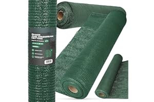 Instalguru Sichtschutz 2m x 50m Schattennetz UV-Schutz 55% Windschutz Schattiernetz Schattierungsnetz Zaunblende Gartenzaun Sonnenschutznetz Sichtschutznetz Netz Schattiergewebe