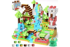 UICZDRY Blocs de Construction Magnétiques,Build Mine Magnet World,,2.5CM/Pièces Construction Magnetique Enfant,Jeux Sensoriels Stem pour Enfants,Jouet Magnétique pour Enfants 3 ans,Cadeau pour Garçons Filles