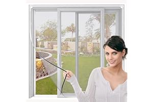 Coikes Finestra magnetica regolabile fai da te zanzariera max 90 x 140 cm adatta a qualsiasi dimensione più piccola espandibile zanzariera zanzariera zanzariera per finestra mosche per casa e ufficio