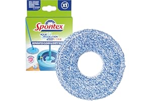 Spontex Recharge pour Balai Serpillère Aqua Revolution System X'tra - Nettoie les sols stratifiés, le bois et le carrelage - Recharge en microfibre