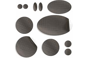 aZengear Repair Patches for Down Jackets, Puffer Coats, Waterproof, Self-Adhesive, Pre-Cut, Tear-Cold-Heat-Resistant Nylon Polyester Fabric, Fix Air Mattress, Inflatables, Tents (11 Pcs)