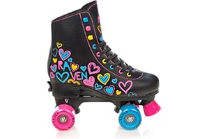 Raven – Pattini a rotelle per bambini, ragazze, adulti, bambini – Pattini a rot elle – In linea – Freno in PVC resistente – Ruote in gomma