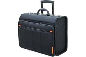 Davidts Businesstrolley - Pilotenkoffer - Laptoptrolley 17" und 10" Tablet - 47x40x25cm