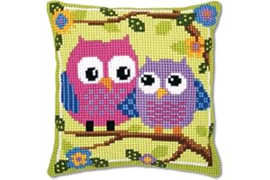 Vervaco Cojín de Punto de Cruz preimpreso, Algodón, Colores Variados, ca. 40 x 40 cm / 16" x 16"