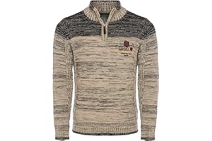 Carisma Strickpullover für Herren ? Herren Troyer mit Stickerei ? Angenehmer Regular Fit Pullover für Büro und Freizeit 7803