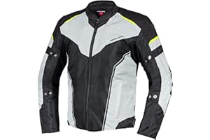 REBELHORN Hiflow IV Chaqueta de Moto Hombre | Membrana Humax desmontable | Protectores de Codos y Hombros Nivel 2 | Inserciones de Ventilación de Malla | Forro térmico desmontable