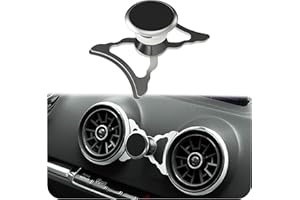 innoGadgets® Magnetyczny uchwyt na telefon komórkowy kompatybilny z Audi A3/S3/RS3 | Uniwersalny uchwyt do smartfona, GPS i tabletu | regulacja 360 dla optymalnej widoczności, srebrny