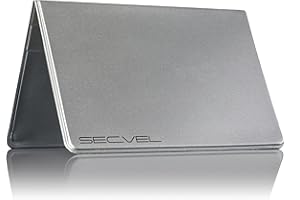 SECVEL Custodia protettiva brevettata per 4 carte | RFID NFC e blocco del campo magnetico | Protezione della carta e organizer per carte di credito, carte di debito, carte d'identità | Protezione dei dati al 100% verificata da CTC/advanced (membro del gruppo RW TÜV) | Grigio