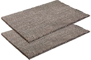 Carpido Antypoślizgowa mata kokosowa, antybakteryjna mata podłogowa do zadaszonego obszaru zewnętrznego, zrównoważone włókna naturalne, 100% kokos, zestaw 2 szt., szare, 50 x 80 cm