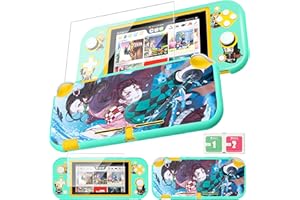 oqpa for Nintendo Switch Lite 2019 Case for Girls Boys Kids PC Cute Kawaii Anime Cartoo Design Cool Slim Protective Cases Hard Shell Cover with Screen Protector Glass for Switch Lite,GUI