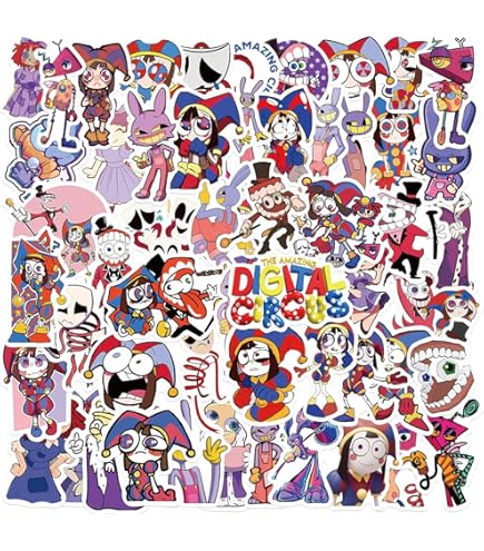 6 Badges Cartoon Circus - Pin's Décoratifs Multicolores 58mm - Pour Sacs, Vêtements, Déco