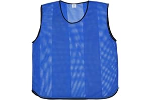 HOME-KITCHEN-PETS 10 X Training Bibs Mesh Football Training Equipment Sports Vest - Quick Dry Football Bibs Adult For Rugby, Cricket, Netball or Basketball Pack of 10 - Ideal Team Practice Vest Adult