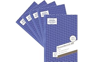‎AVERY ZWECKFORM AVERY Zweckform 305-5 Kassenbericht (A5, 50 Blatt, mikroperforiert, retrograde Ermittlung der Tageseinnahmen, von Rechtsexperten geprüft, für DE/AT, zur ordnungsgemäßen Buchführung) 5er-Pack, weiß