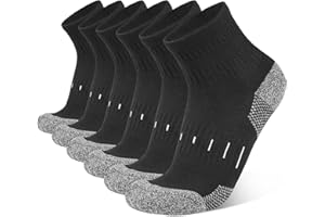 YOJOOM Socken Herren Quarter Sportsocken 43-46 39-42 Baumwolle Laufsocken mit Frotteesohle Halbhoch Socken Atmungsaktive Arbeitssocken