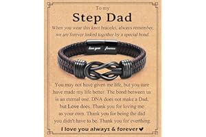 Shuxin Birthday Gifts for Son Dad New Dad Boyfriend Brother Boys, Leather Bracelet Gifts for Men Him on Valentines Day Father's Day Christmas