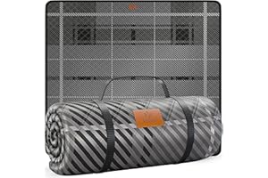 ‎KESSER KESSER® Picknickdecke Campingdecke 200x200cm Stranddecke mit wasserdichter Unterseite dreilagig | Bequeme Picknick Decke mit Tragegriff für Strand & Camping | große Outdoor Decke faltbar & waschbar