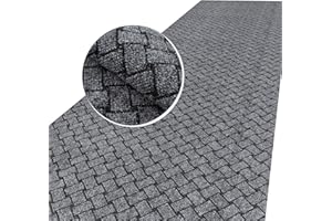 ANRO Wycieraczka zatrzymująca brud, Mata Antypoślizgowa, Chodnik na korytarz, Dywan na korytarz, Dywan na drzwi, Towar sprzedawany na metry, Kolor szary melbourne, 180 x 100 cm