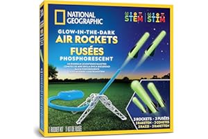 BLUE MARBLE National Geographic Lance-Fusées à Air pour Enfants – Lancements Jusqu’à 30 m, Fusées Luminescentes, Jouet de Plein Air pour Enfants de 8 à 12 Ans