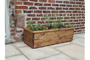 Charles Taylor Country Extra Large Jumbo Wooden Garden Veg Trough Planter W1080xL470xH310mm