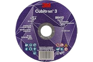 3M Cubitron 3 Cut-Off Wheel, 86647, 60+, T41, 125 mm x 1 mm x 22.23 mm, EN, 25/ Pack