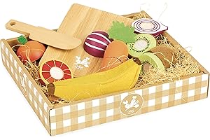 Vilac- Set Frutas y Verduras Madera para Cortar Delantales y Guardapolvos, Multicolor, 1 EA (8106)