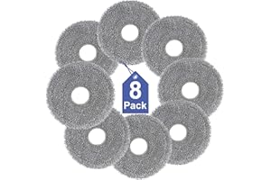 VIEWALL Toallitas para roborock Saros 10R, Saros Z70,35A/QV35S,Qrevo S/Pro,Qrevo Edge, Qrevo Curv,Qrevo Master/Slim robot aspirador de microfibra mejorada,suave, lavable y reutilizable Mop Pads
