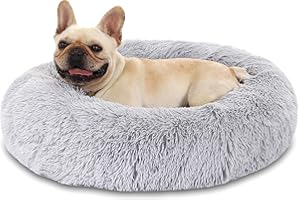 KFNIRE Cuccia Cane Gatto Rotondo da Ciambella Soffice Pelliccia Sintetica di Peluche Letto Per Cani e Gatti [XL, Ø70 cm] Cuccia per Cane Gatto con Fondo Resistente All'acqua e Antiscivolo