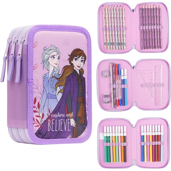 Scooli - Tripledecker Frozen - Estuche escolar relleno con