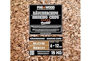 PINI Copeaux de fumage en hêtre - 15 kg - 6-12 mm
