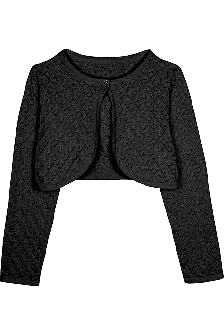 Cardigan Sweater Girls Black Bolero Baby Girl Black Long Sleeve