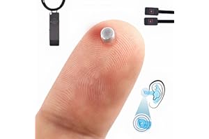 PingaOculto Oreillette Espion Ecouteur Mini Invisible pour Examen Nano Caché MP3 pour Enregistrements avec Boutons-poussoirs - Casque sans Fil Discrete Ecoute à Distance (Oreillette Espion Nano V2)