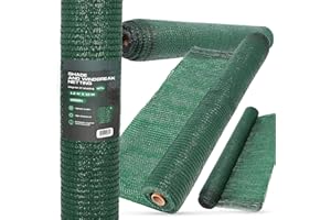 Instalguru Sichtschutz 1,2m x 10m Schattennetz UV-Schutz 90% Windschutz Schattiernetz Schattierungsnetz Zaunblende Gartenzaun Sonnenschutznetz Sichtschutznetz Netz Schattiergewebe
