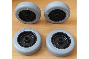 DELEX-ROLLEN 4 x Räder Rollen Rad Rolle Kunststoffrad Gummirad Transportrad Ø 80 RESTPOSTEN